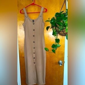 Beige Ribbed Dress​​​​​​​​​​​​